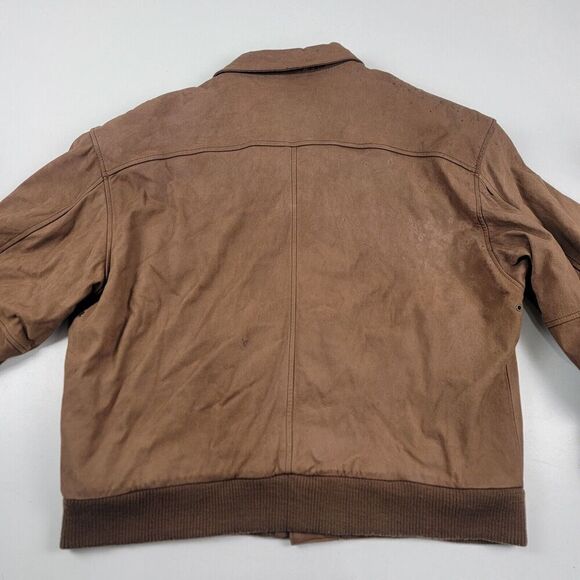 Vintage Red Head 100% Distressed Leather Bomber Hunting Jacket Mens XXL Redhead - Picture 11 of 15